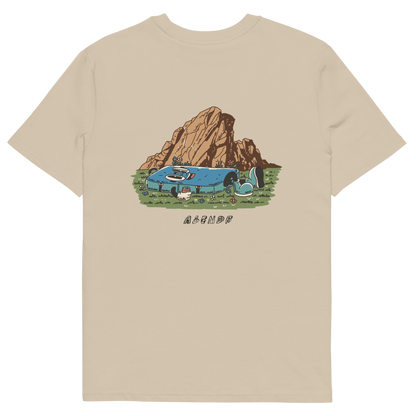 Lazy Lewis crash pad climbing t-shirt by Ascndr Studios